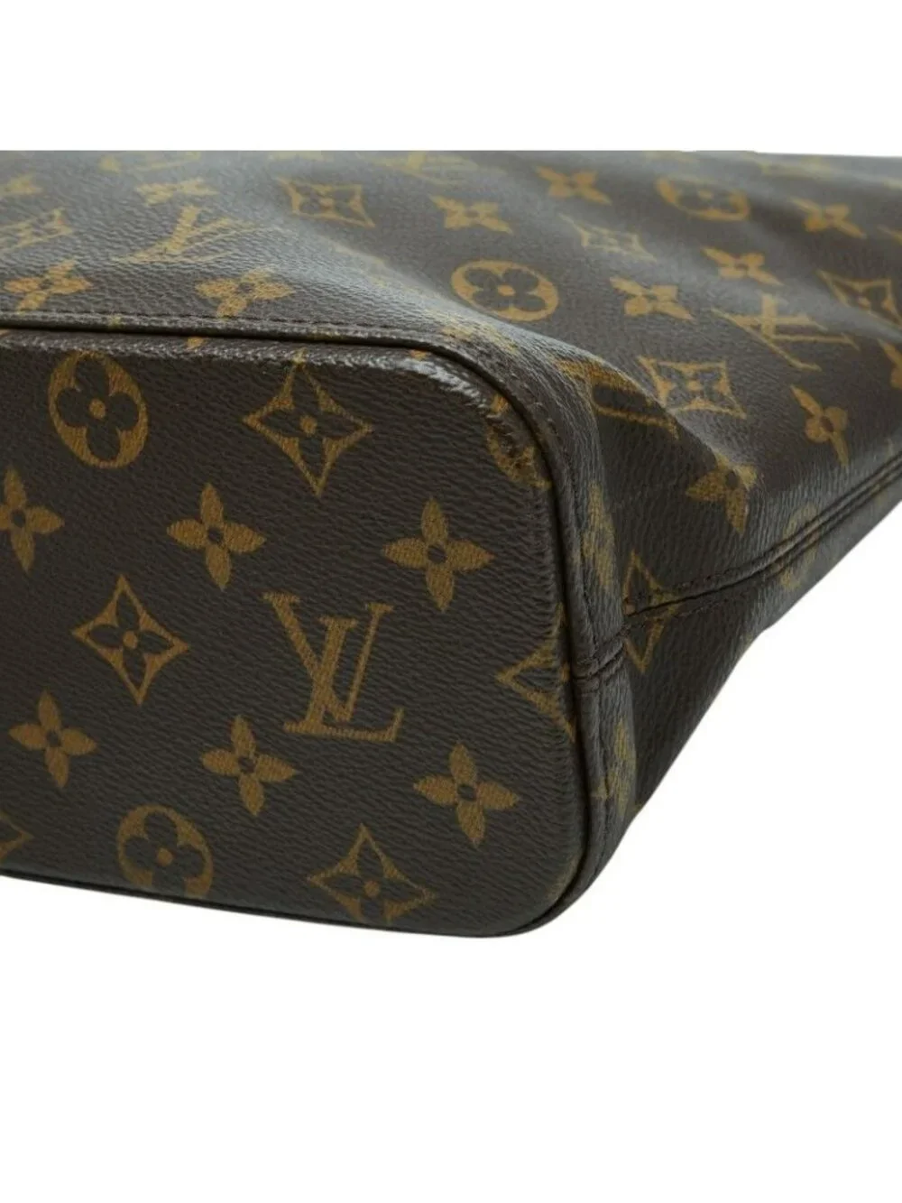 Louis Vuitton Monogram Luco Tote Shoulder Bag Brown Leather